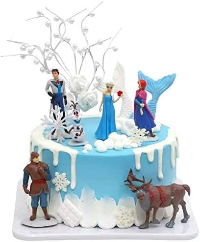 Frozen cake topper Figures Set 6Pcs Frozen cake decorations for Frozen party supplier birthday...