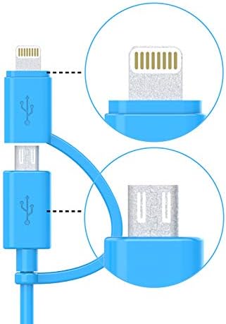 Apple MFi Certified 2 in 1 iPhone Charger Lightning Cable and Micro USB to USB Charger Cord, Compatible iPhone X, 8, 8 Plus,7 Plus, Android Data C...