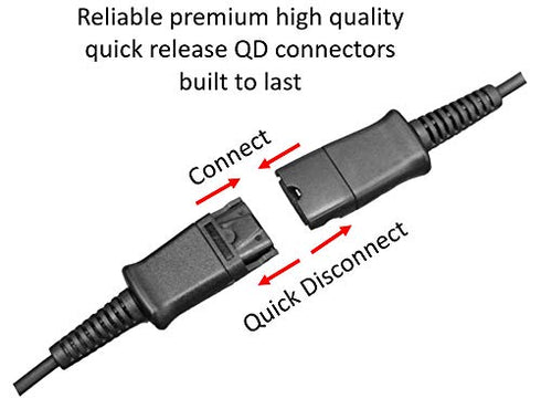 Call Center Headset QD Cable Y Splitter Adapter Trainer Cable for Training Center Compatible with Plantronics QD headsets Splitter Cable Connector...