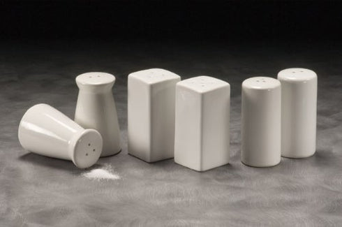 American Metalcraft Round Ceramic Salt & Pepper Shakers (Set of 2)...