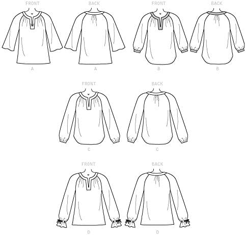 Butterick Patterns Butterick B6632 Loose Fit Women's Pullover Top Sewing Patterns, Sizes 14-22...