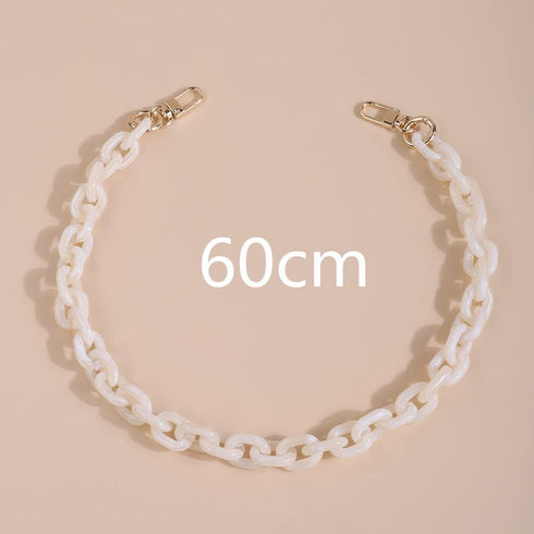 Chargances Resin Handbag Chain Strap 60cm Length Purse Chain Cross-Body Bag Chain Strap with Mental Clasp for Women Girls...