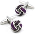 Black Purple Twist Knot Cufflinks for Men French Tuxedo Shirt In Gift Box Metal Wedding Business Shirt Cufflinks Anniversary Present...