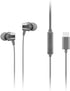 Lenovo - 300 Wired in-Ear USB-C Headphones - in-Line Microphone - USB-C Connectivity - Play & Pause Button - 3 Sizes Silicone Ear Tips Included, G...