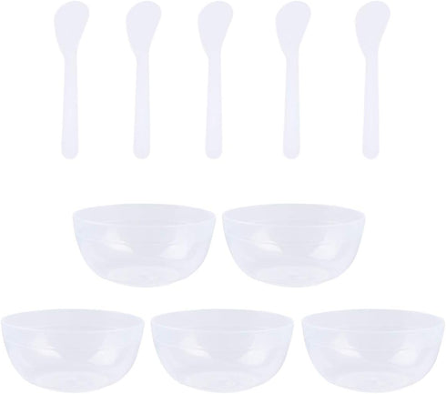 10Sets Slime Bowl Slime Mixing Tool Makeup Bowl Crystal Mud Mixing Bowls Plastic Glue Mixer for Makeup Crafts (Transparent)...