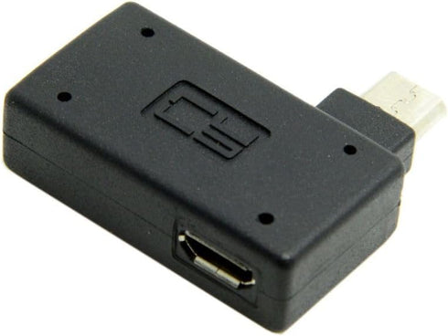 chenyang Micro USB OTG Power Adapter 2 in 1 Micro USB Male to USB 2.0 Female 90 Degree Right Angled Connector Adapter...