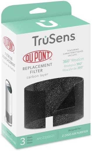 TruSens DuPont Replacement Carbon for Medium Z-2000 Standard HEPA Filter | 3 Pack...
