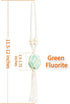 Natural Green Fluorite Meditation Healing Crystals Feng Shui Hanging Ornament for Car, Window, Home Decor...