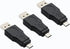 USB 2.0 Adapter A Male to Micro Male Black (3 Pack) USB a Male to Micro Male Adaptor...