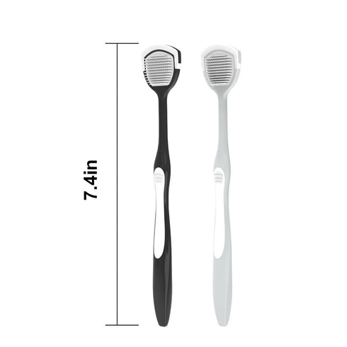 Tongue Cleaner, Tongue Brush, Tongue Scraper for Oral Hygiene, Clean Tongue, Reduce Bad Breath and Make Our Breath Fresher Black,Gray Pack of 4 (B...