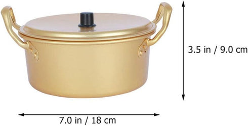 Yardwe Ramen Pot, Korean Ramen Cooking Pot With Lid, Korean Ramen Noodle Pot Fast Heating For Kitchen Cookware Great for Soup, Curry, Pasta and St...