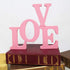Wooden Love Sign Table Top Sign Freestanding Decorative Letter for Wedding Party Home Decor Pink...