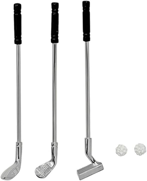 jojofuny 1 Set of Dollhouse Golfing Club, Miniature Golf Club Balls Set, Miniature Golf Clubs, Mini Golf Club Model Toys, for 1:12 Scale Dollhouse...