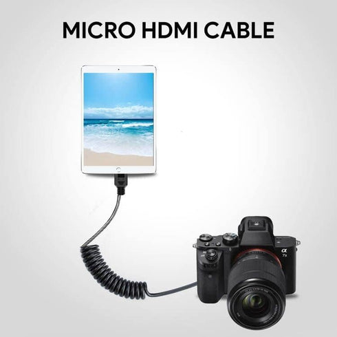 UCEC 11.81"/30cm Coiled Micro HDMI to Micro HDMI Cable for Gopro Cameras Small HD Monitors...