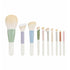 Cute Morandi Color ON THE GO Makeup Brush Set, 10pcs Easy-taken Mini Full Complete Function Cosmetic Brushes Kit...