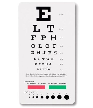 SNELLEN Pocket Eye Chart - Eye Test...