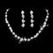 Unicra Bride Silver Necklace Earrings Set Crystal Bridal Wedding Jewelry Set Rhinestone Choker Necklace for Women and Brides...