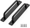 Ravinte Barn Door Handles 6 Pack Sliding Door Handle 6.3" Hole Center Barn Door Handles Black Cabinet Handles Door Pull Handle Zinc Alloy Door Pul...