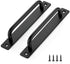 Ravinte Barn Door Handles 6 Pack Sliding Door Handle 6.3" Hole Center Barn Door Handles Black Cabinet Handles Door Pull Handle Zinc Alloy Door Pul...