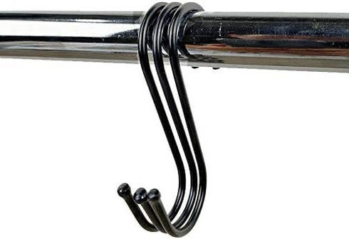5 inch Extra Large S Hooks for Hanging, 6 Pack Heavy Duty Black S Hooks for Closet,Jeans Plants Jewelry Kitchen Pot Pan Cups Towels Hats...
