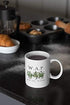 JMM Industries W.A.P Coffee Mug | Wet Azz Plants | Funny Cute Succelent Gardening Cactus | PLant Life Motivation Inspiration | 11-ounce White Cera...