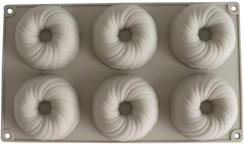 6 Cavity Swirl Shapes Silicone Cake Mold Form Chocolate Cookies Pudding Ice Cream Trays Pastry Baking Tools Bakeware Pan...