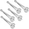 Flatware Food Serving Tongs 6 inch Stainless Steel Mini Appetizer Buffet Tongs Fork Design Pack of 5...