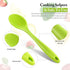 Shappy 4 Pieces Silicone Mixing Spoon Spatula Scrapers for Cooking, 10.6 Inch Heat Resistant Large Non Stick Basting Utensil for Mixing, Baking, S...