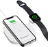 Gigastone 2 in 1 Qi Dual Wireless Charging Pad 10W Max Compatible with iPhone 15/14/13/12/11/XR/XS/X/8, Apple Watch 9/8/7/6/SE/5/4/3/2/1, Airpods ...