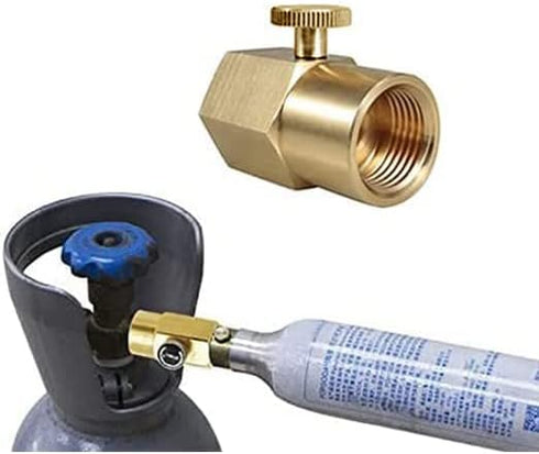 PERA Household Soda Bottle Soda Water Cylinder CO2 Refill Connector Adapter Accessories,Soda CO2 Adapter CGA320 to TR21.4...