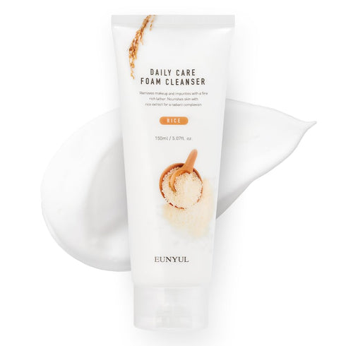 EUNYUL Daily Care Rice Foam Cleanser 5.07 fl. oz. / 150ml Korean Skincare Face Wash with Rice water Face Cleanser...