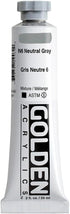 Heavy Body Acrylics by GOLDEN, N6 Neutral Gray, 2 fl. oz. Tube, Professional Acrylic Paint, Opaque...