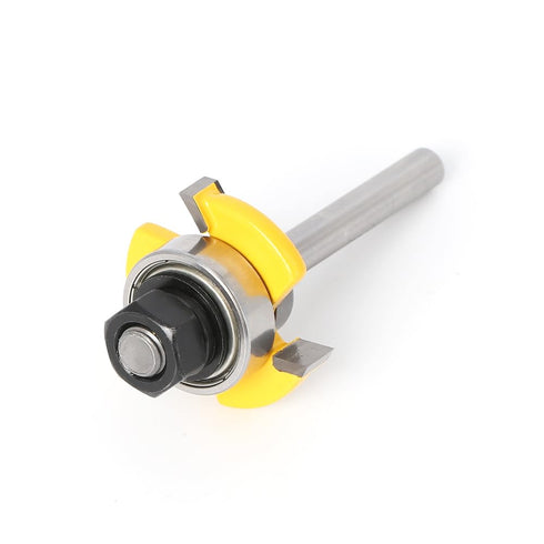 1/4 Inch Shank Tongue and Groove Set of 2 Pieces Router Bit 3 Teeth Adjustable T Shape Wood Milling Cutter?Tongue and Groove groove joints Router ...