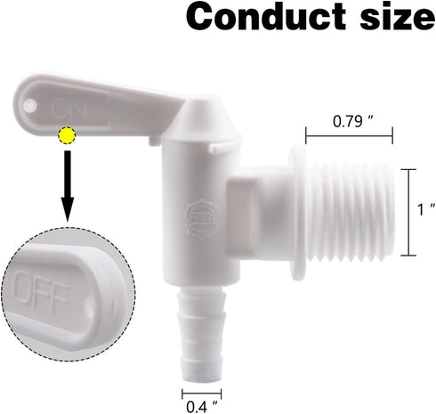 PERA 4 Pack Bottling Bucket Plastic Spigot, Replacement Spigot for Beer or Soda Homebrewing...