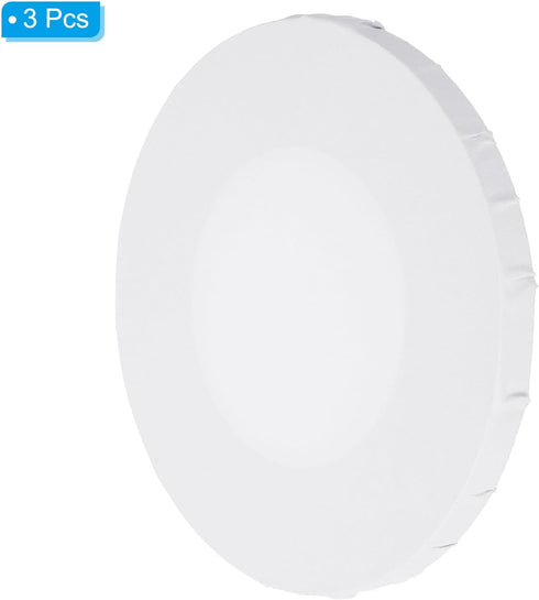 PATIKIL Paint Canvases for Painting, 3 Pack 6 Inch Round Wood Frame Stretched Blank Art Canvas Board Panels for Acrylic, Oil, Tempera Painting, Wh...