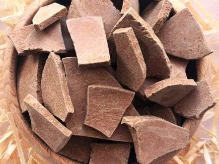 RED edible Clay chunks natural for eating, 8 oz (220 g)...