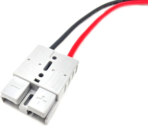 2Pcs Electric Forklift Charging Plug Cable with O Ring Battery Connect Quick Connector 50A 600V Connector Line Single Head Line Battery Charging C...