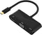Replacement 3 in 1 USBC to HDMI VGA 3.5 Audio Docking Hub 1 in 2 Out Compatible Laptop Host Mac TYPEC External HDMI TV Monitor Projector Cable Con...