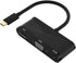 Replacement 3 in 1 USBC to HDMI VGA 3.5 Audio Docking Hub 1 in 2 Out Compatible Laptop Host Mac TYPEC External HDMI TV Monitor Projector Cable Con...