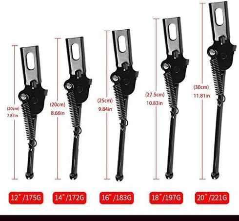 Bike Kickstand Bicycle Side Support Stand for 12 14 16 18 Kids Bike (for 16" bike)...