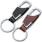 2PCS Stainless Steel Key Chain with Leather Heavy Duty Home Office Car Keychain with Key Ring Key Holder for Men and Women-Brown & Black...