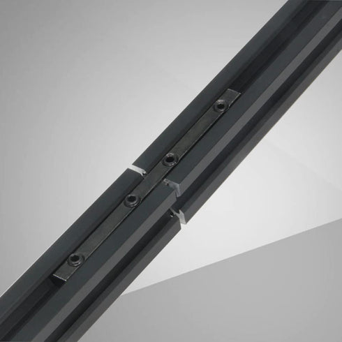 Straight Line Connector 3.9"Joint Bracket with M5 Screw for 0.24" Slot 2020 Series Aluminum Extrusion Profile, 10pcs/Pack (Black-Straight Bracket-...