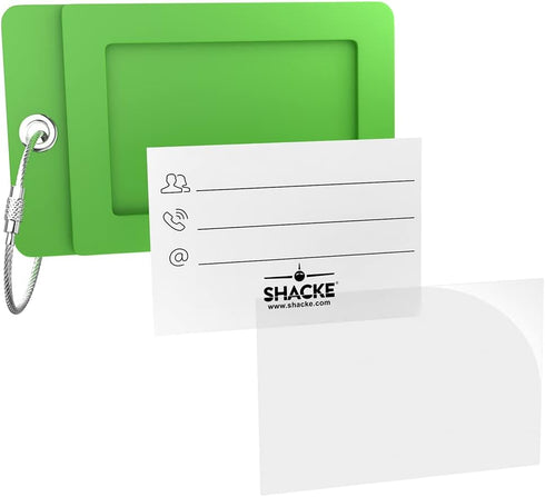 Shacke Luggage Tag Initial – Fully Bendable Tag w/Stainless Steel Loop (Letter A)...