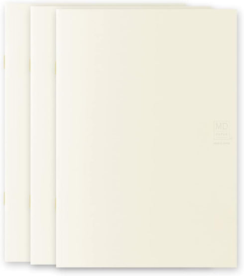 Midori 15305006 Notebook, MD Notebook, Light, A5, Square Ruled, Set of 3, A...