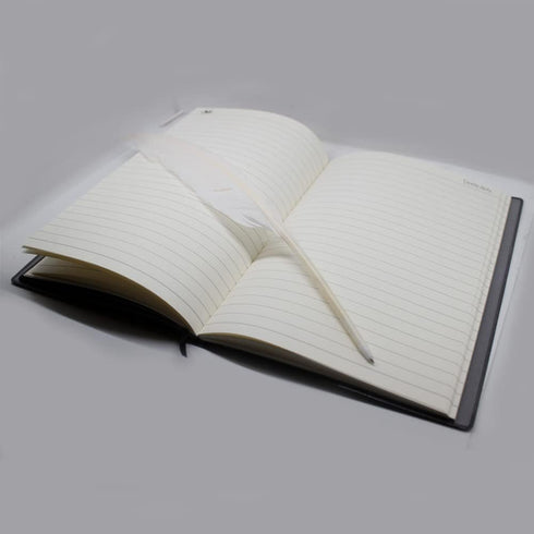 4 PCS Set Notebook Anime Cosplay Japan Anime Theme Writing Journal, Feather Pen, L Necklace & Book Chain Anime Accessories...