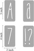 3 Inch Alphabet Letter Stencils for Painting - 70 Pack Letter and Number Stencil Templates with Signs for Painting on Wood, Reusable Skinny Letter...
