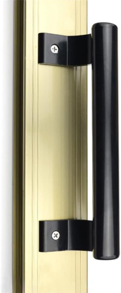 WANLIAN-Aluminum Alloy Sliding Door Handle Balcony Glass Sliding Door Handle Bathroom Door Handle Closet Door Handle Metal Modern Handle (Black)...