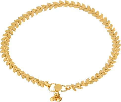 My Pet Elephant JewarHaat Indian Gold Plated Anklet Leaf Patti Design Fashionable Payal Fashion Jewelry for Women...