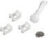 60 Set White Cable Zip Tie Mounts Kit,Wire Cable Clips Organizer Holders Clamps?Cable Zip Tie Saddle Type Mounts Base with 8" Cable Ties and Tappi...