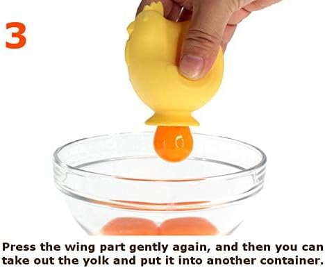 Seki Japan Silicone Egg Separator Egg Yolk and White Chicken Legs Swallow Release Kitchen Egg Gaget...